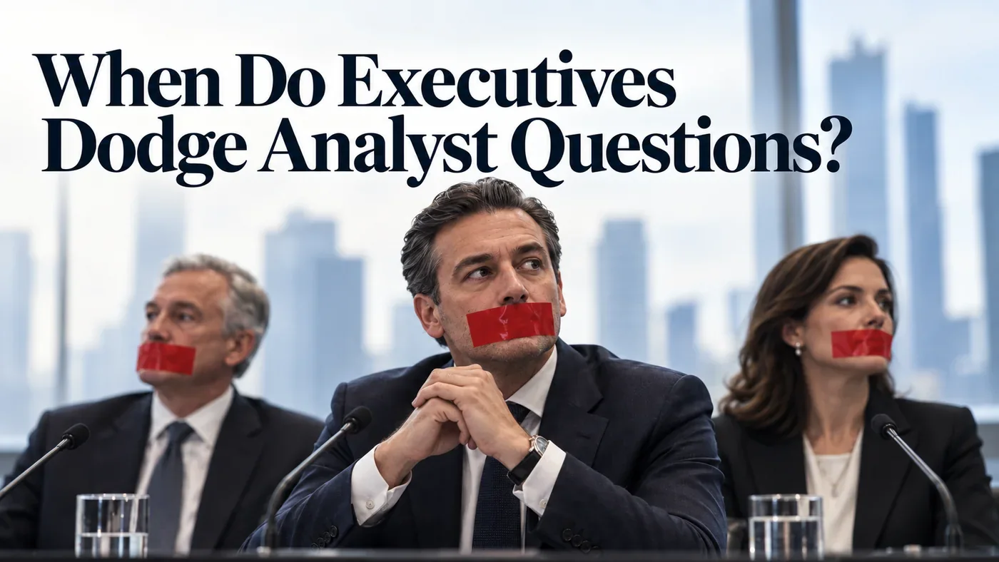 Illustration of executives declining to answer analyst questions